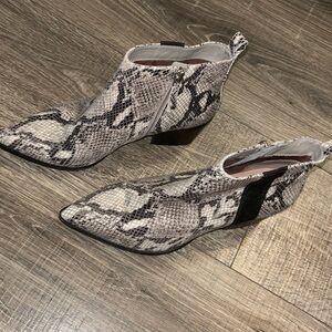 Snakeskin Ankle Boots